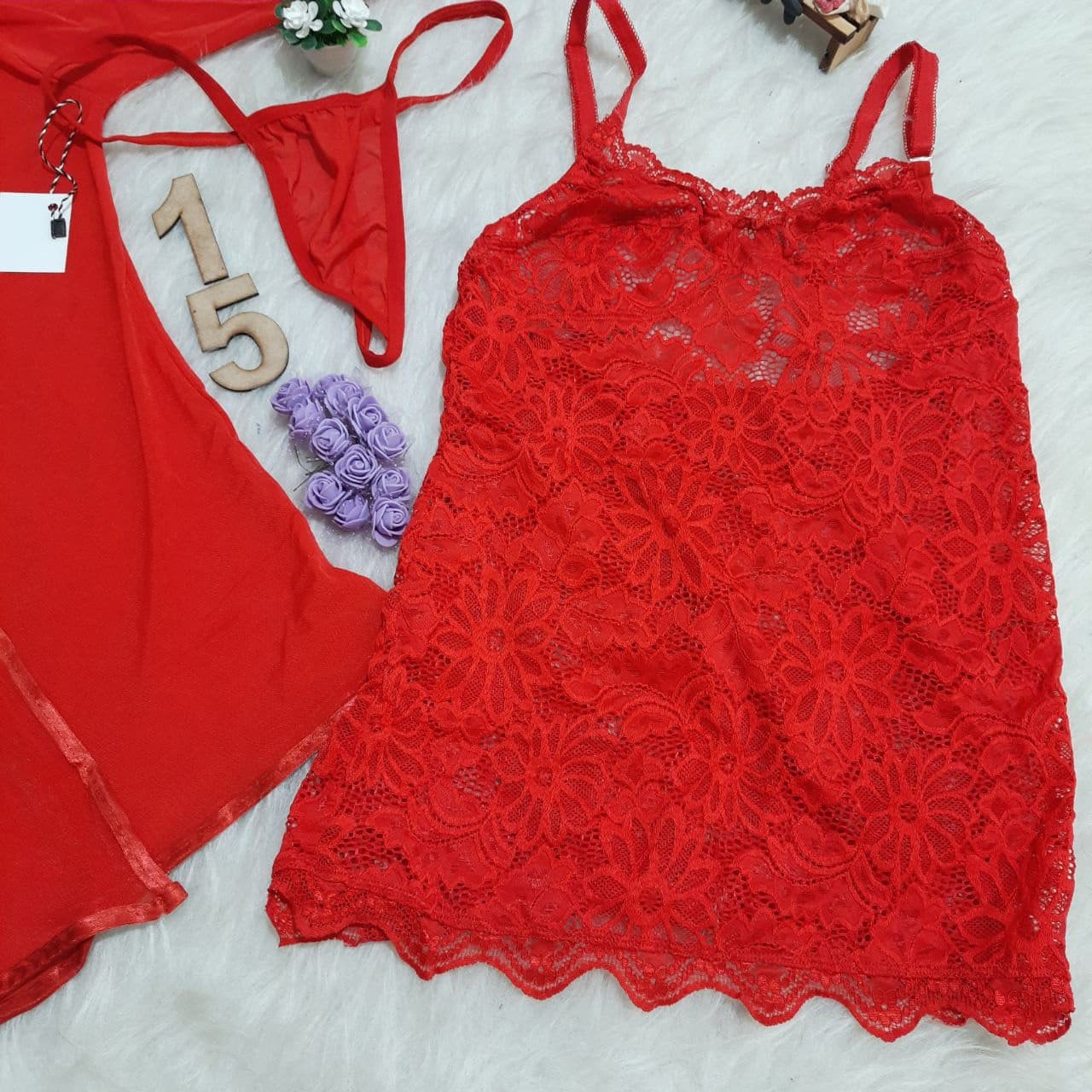 ست تاپ و ربدوشامبر Sensual کد 159 — تصویر ۶