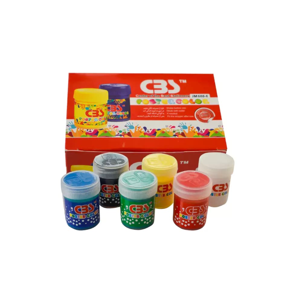 گواش 6 رنگ جعبه مقوایی JM688-6 سی بی اس