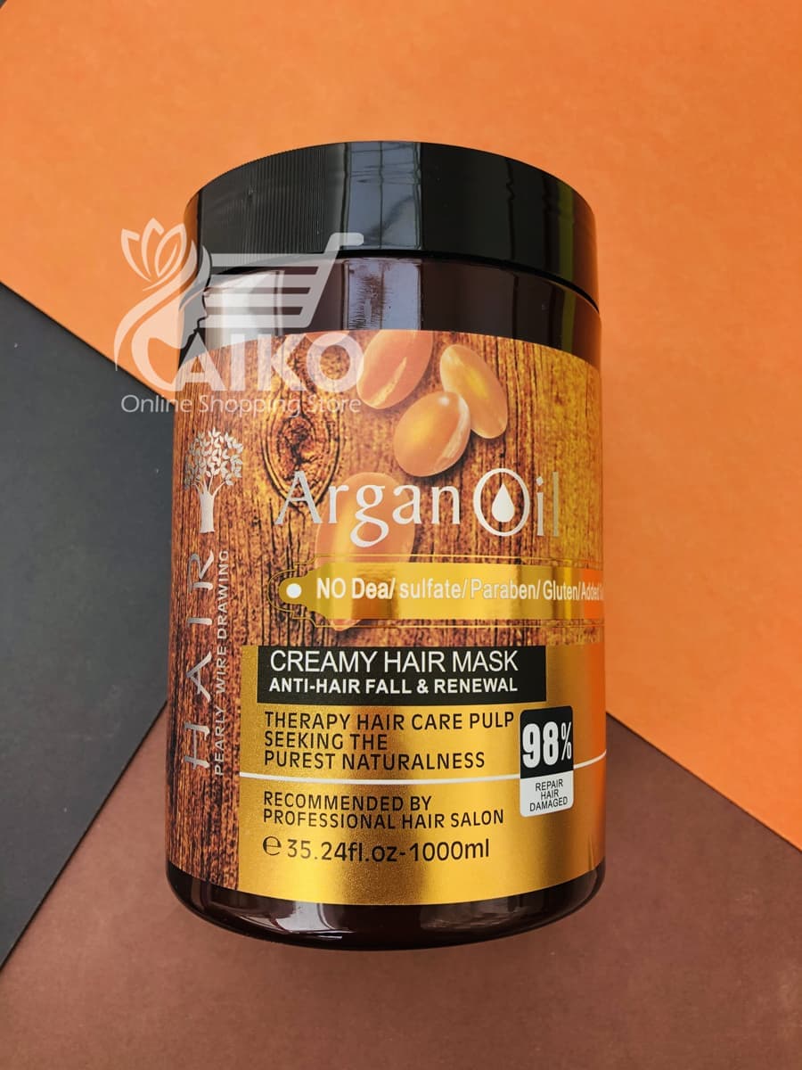 ماسک مو روغن آرگان برزیلی 1000 میل بدون سولفات HAIR — تصویر ۲