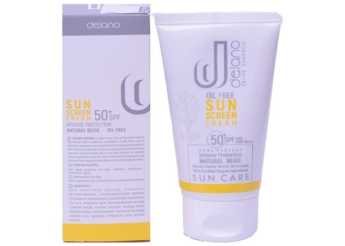 کرم ضد آفتاب بایوتچ دلانو (ضد آفتاب و ضد لک) SPF50 بژ طبیعی 50 میلیلیتر — تصویر ۳