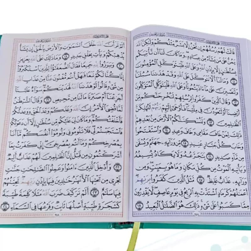 قرآن رقعی بدون ترجمه جلد رنگی جلد سلفون — تصویر ۷
