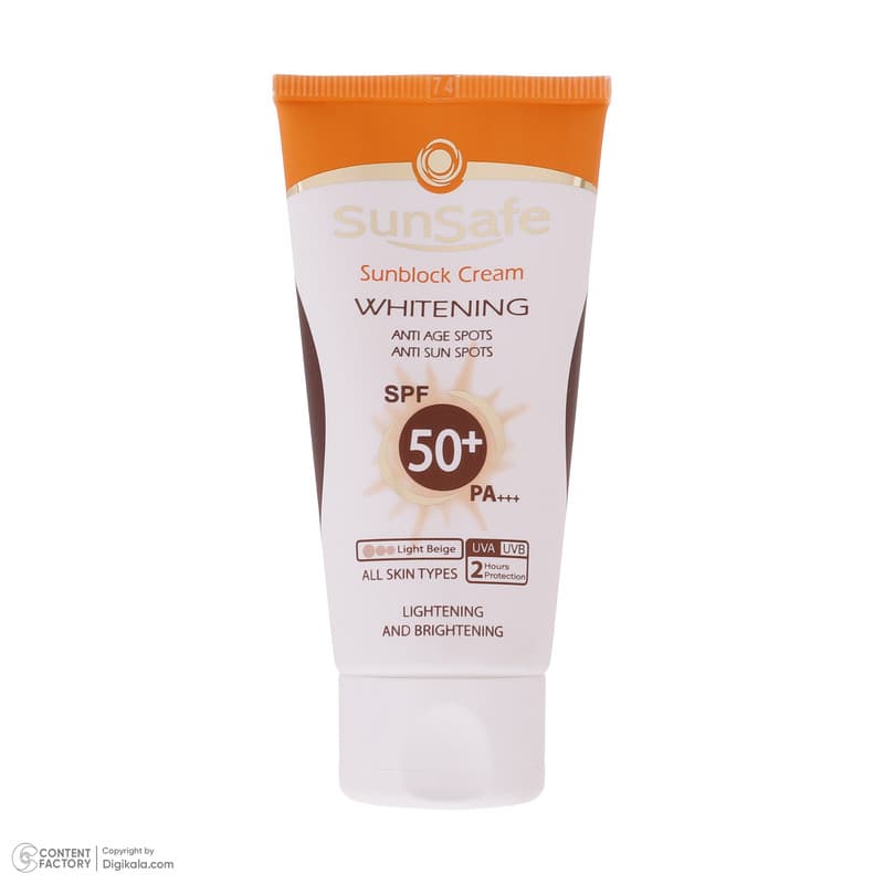 کرم ضد آفتاب رنگی سان سیف SPF 50 مدل 002 مناسب برای انواع پوست حجم 50 میلی لیتر — تصویر ۸