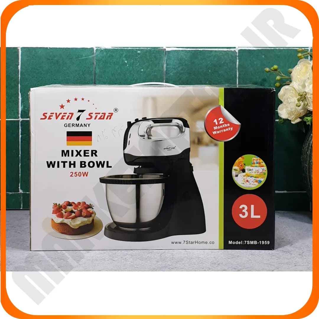 همزن کاسه دار 3 لیتر SMB-1959 SEVEN STAR سون استار — تصویر ۲