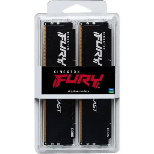 رم کامپیوتر کینگستون مدل Kingston Fury Beast RGB 32GB (2x16GB) 5200MHz CL40 DDR5 Dual — تصویر ۵