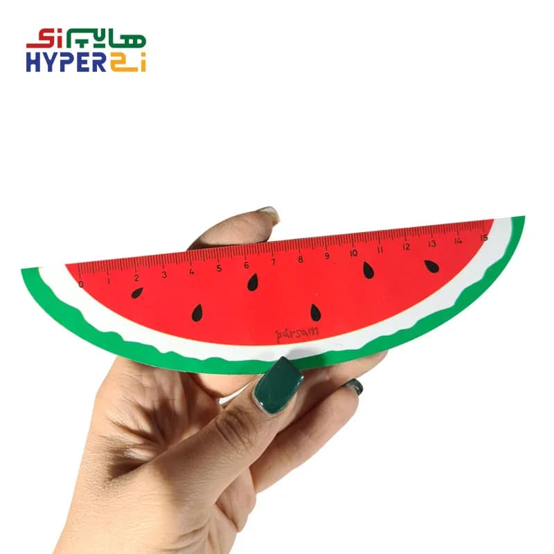خط کش فانتزی چوبی ۱۵ سانتی طرح هندوانه