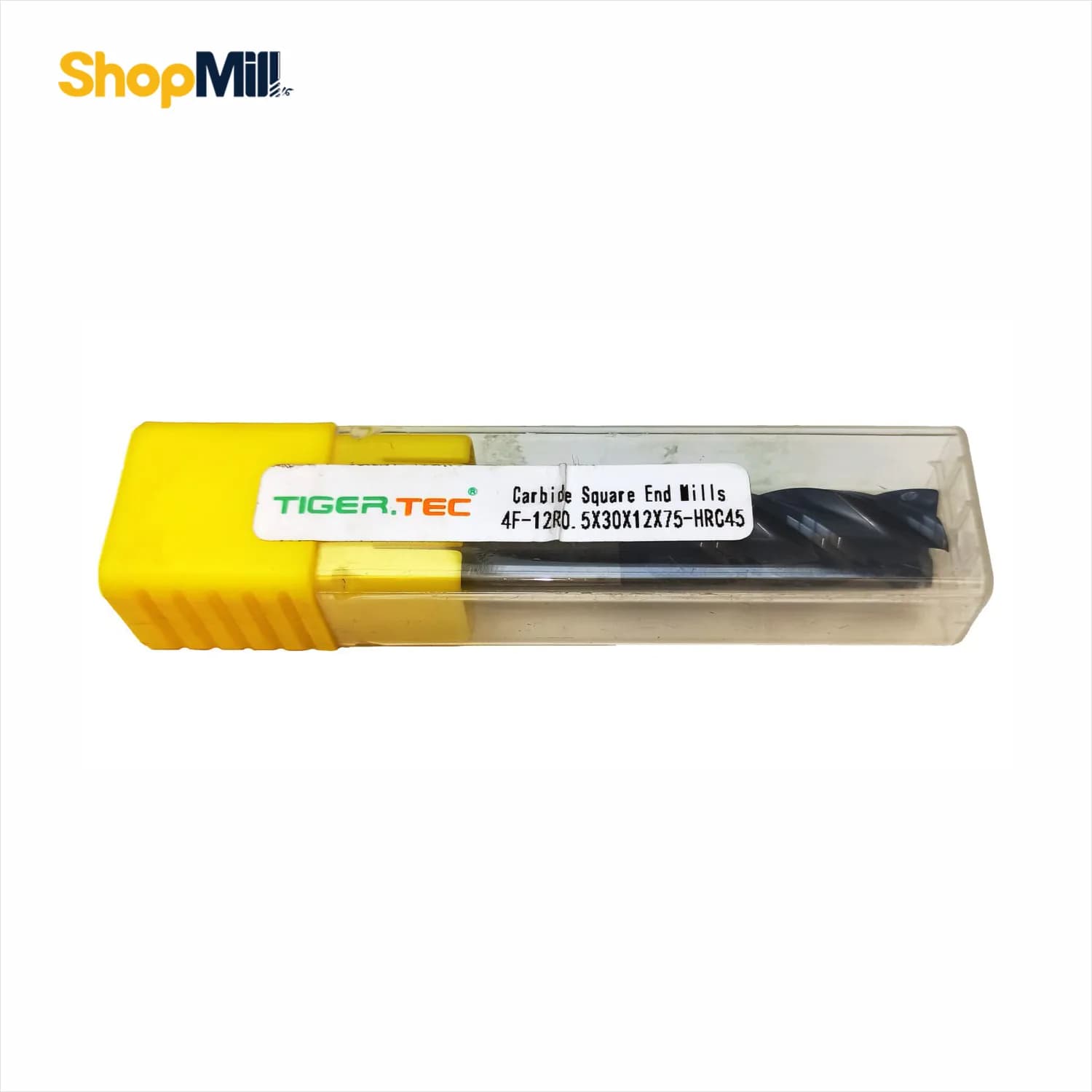 فرز انگشتی الماس 12 تیپ R0.5 تایگرتک (TIGER TEC) مدل 4F-12R0.5x30x12x75-HRC45