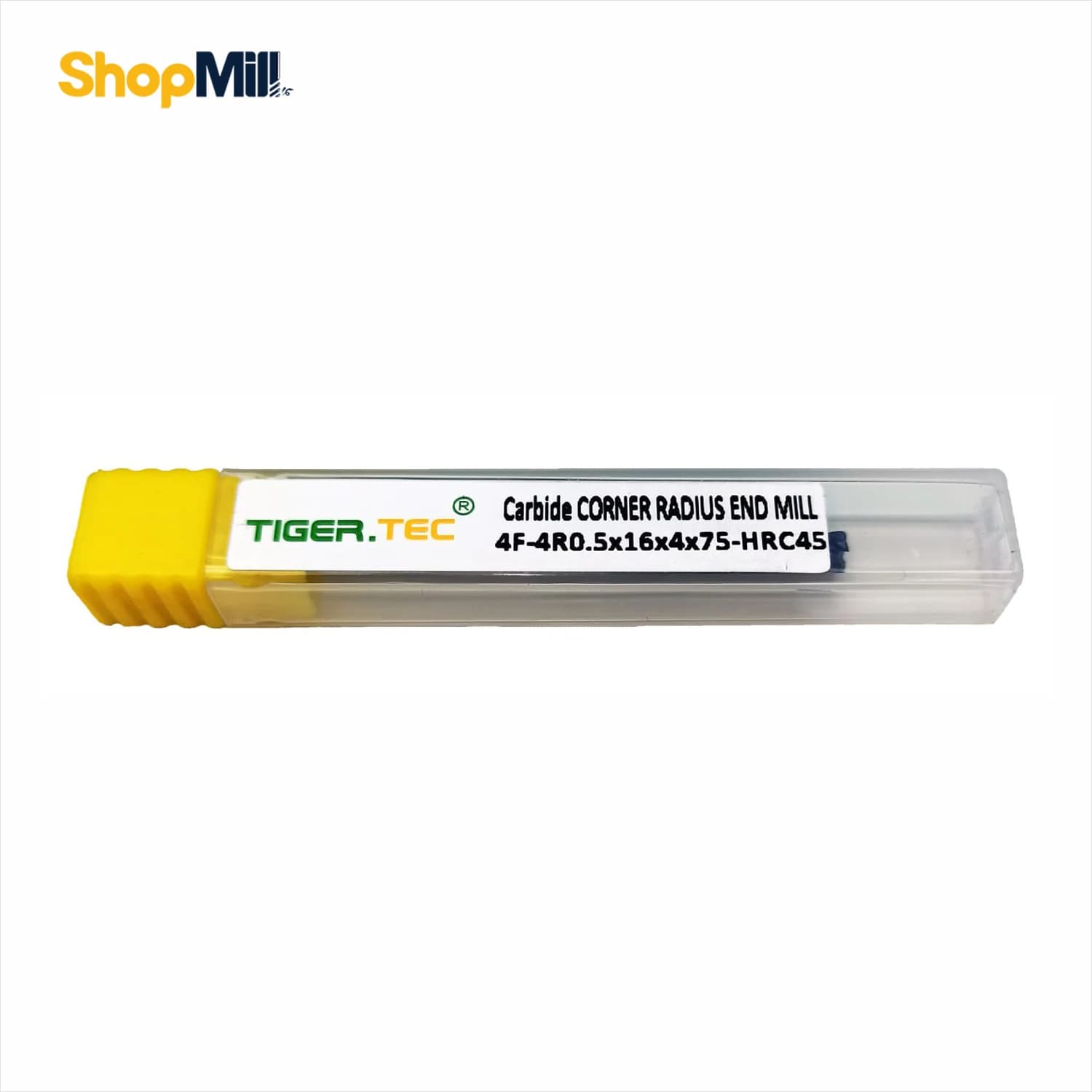 فرز انگشتی الماس 4 تیپ R0.5 تایگرتک (TIGER TEC) مدل 4F-4R0.5x16x4x75-HRC45