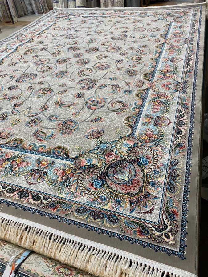 فرش ماشینی ۷۰۰ شانه اکریلیک نقشه روژین فیلی