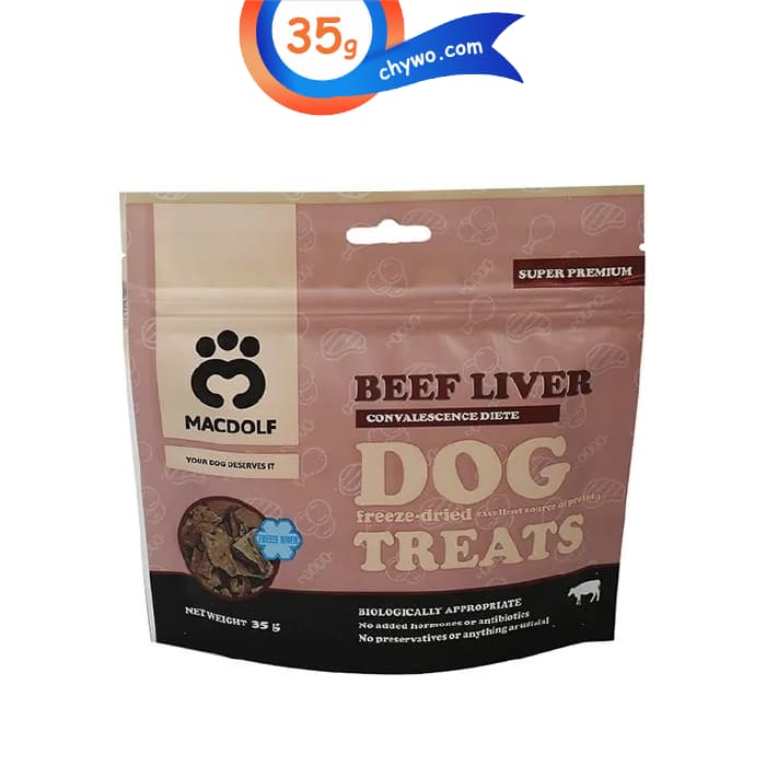 تشویقی سگ مکدلف طعم جگر گوساله وزن 35 گرم Macdolf dog treats with Beef Liver
