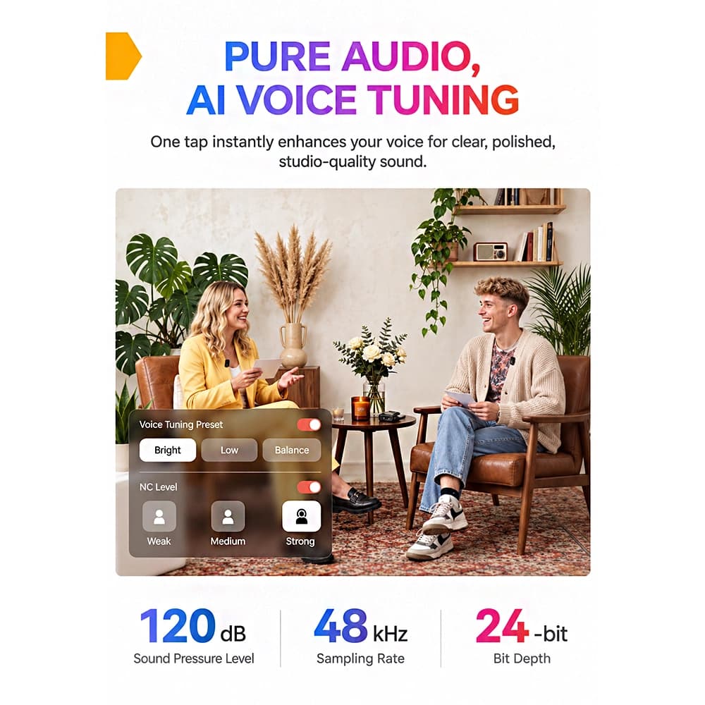 میکروفون بیسیم هالیلند مدل Hollyland LARK A2 Mini Duo — تصویر ۲
