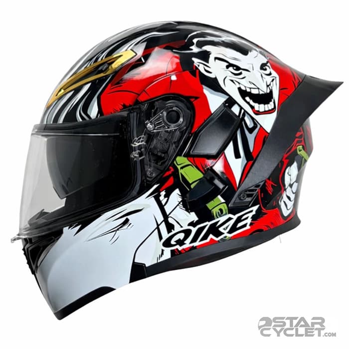 کلاه کاسکت فک متحرک Qike مدل MP01 RED JOKER — تصویر ۳