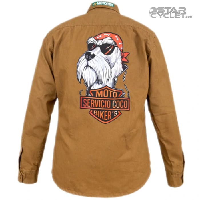 پیراهن کتان موتورسواری PIAZA مدل BROWN HARLEY DAVIDSON — تصویر ۲