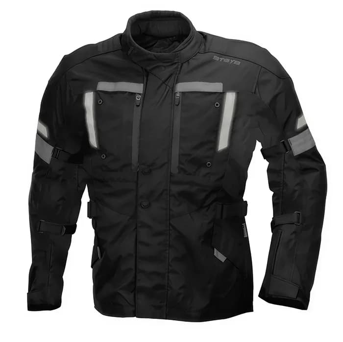 کاپشن چهارفصل موتورسواری استیت مدل تورینگ موژولار BLACK WHITE