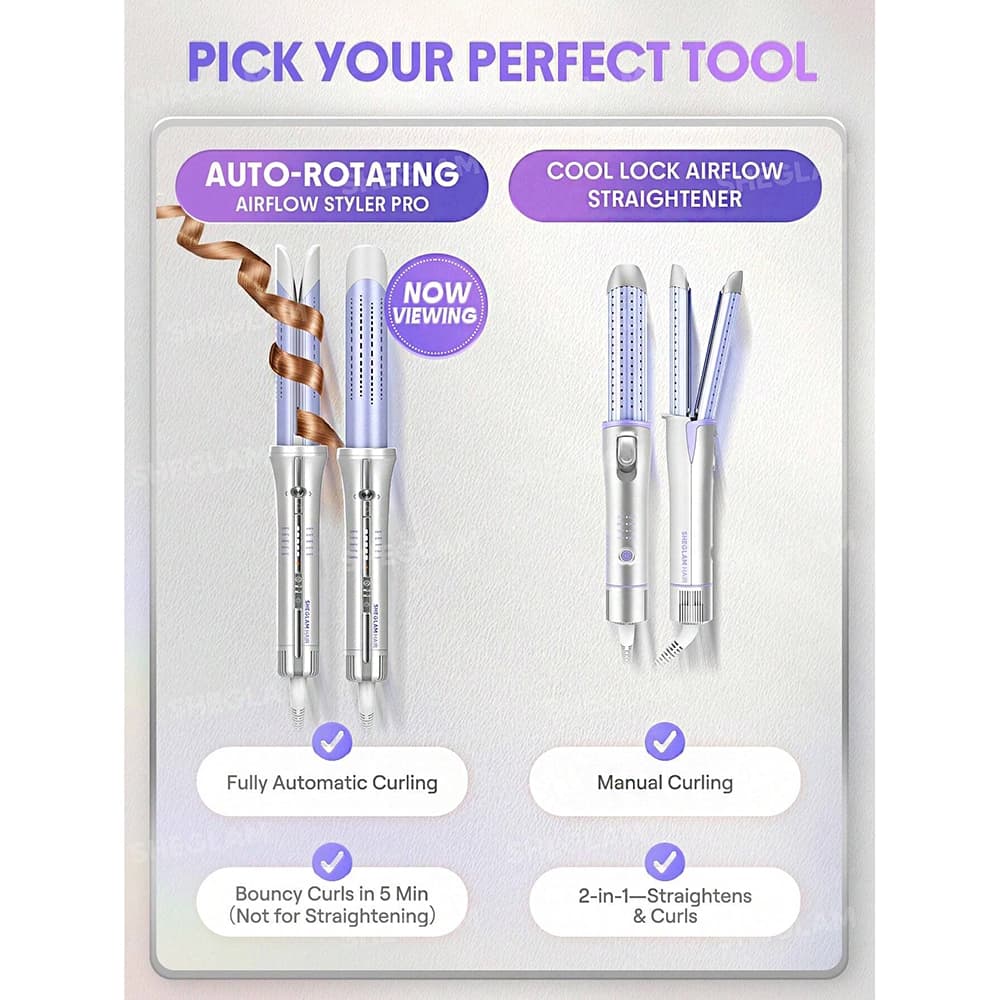 حالت دهنده مو شیگلم Sheglam مدل Cool Lock Airflow Styler سایز 25 میلی متر — تصویر ۵