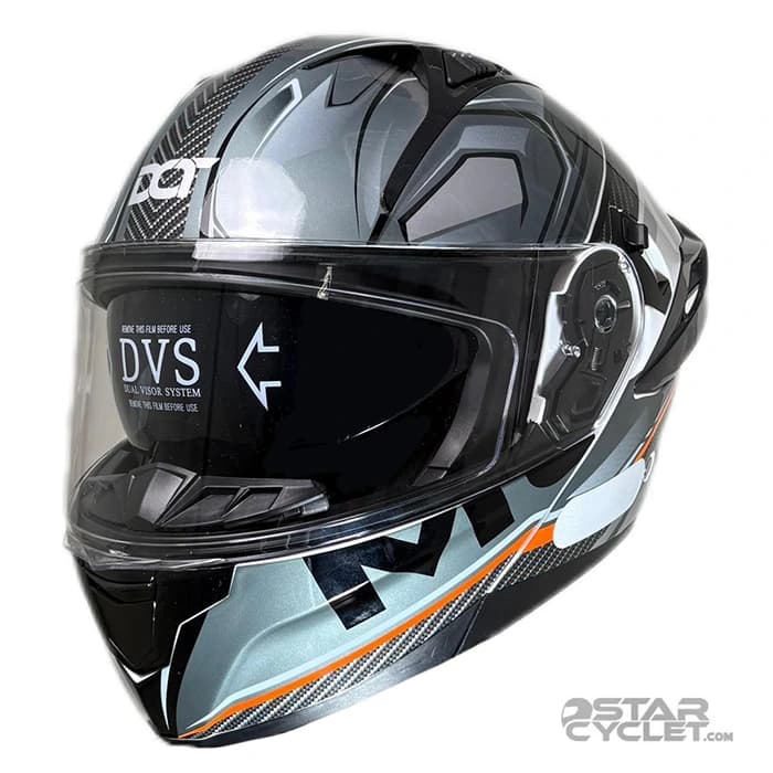 کلاه کاسکت فک متحرک DOT مدل SJ809 GRAY BLACK