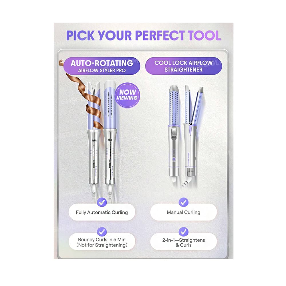 حالت دهنده مو شیگلم Sheglam مدل Cool Lock Airflow Styler سایز 32 میلی متر — تصویر ۵