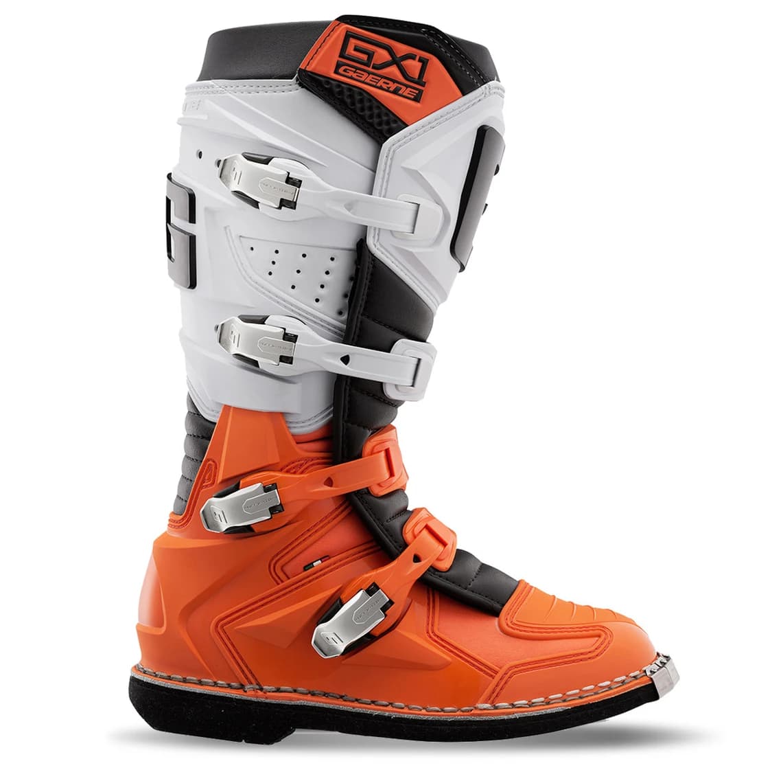 بوت کراسی موتورسواری GAERNE مدل GX1 ORANGE WHITE BLACK — تصویر ۲