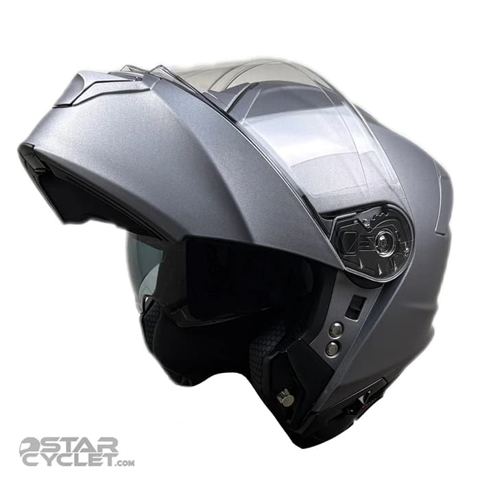 کلاه کاسکت فک متحرک FLASH مدل 935 SV MATT TITANIUM GRAY — تصویر ۲