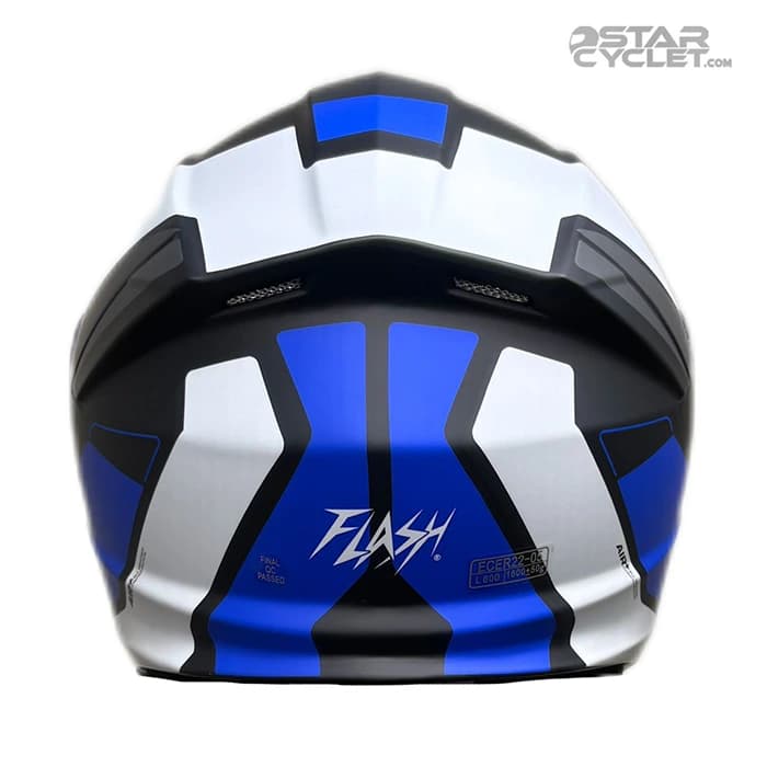 کلاه کاسکت فک متحرک FLASH مدل 935 SV MATT WHITE BLUE 5#C — تصویر ۴