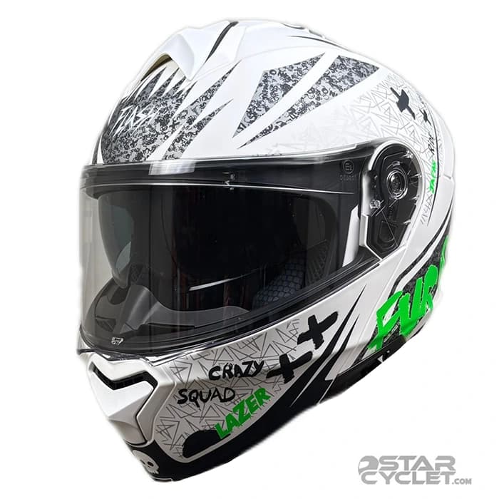 کلاه کاسکت فک متحرک FLASH مدل 935 SV MATT NEON YELLOW GREEN BLACK 36#C