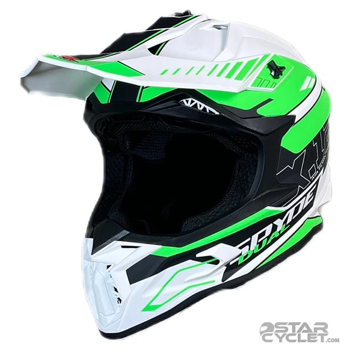 کلاه کاسکت کراسی RAPIDO مدل 635 MATT BLACK GREEN
