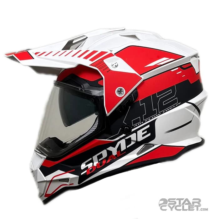 کلاه کاسکت اندروی RAPIDO مدل 632 WHITE BLACK RED — تصویر ۲