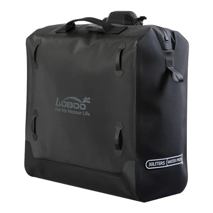 کیف ساید و بغل گارد ایربگ دار موتورسیکلت LOBOO (23L+30L) مدل ALPS BLACK — تصویر ۲