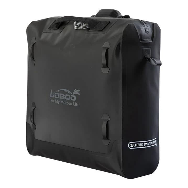 کیف ساید و بغل گارد ایربگ دار موتورسیکلت LOBOO (23L+30L) مدل ALPS BLACK — تصویر ۴