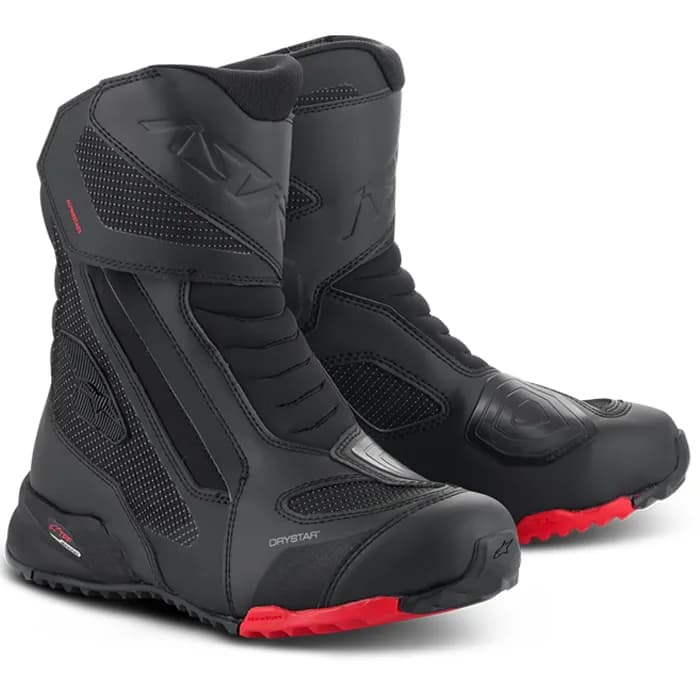 بوت ادونچری ALPINESTAR مدل BLACK RED RT-7 DRYTSAR