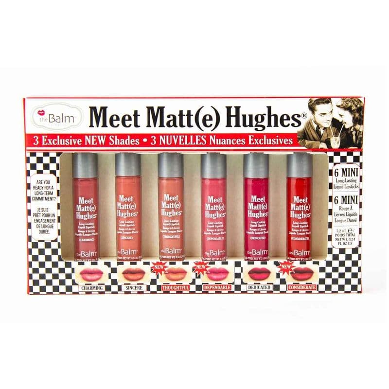 ست رژ لب مایع مینی دبالم مدل Meet Matt(e) Hughes – بسته ۶ عددی The Balm Meet Matt(e) Hughes Long Lasting Mini Liquid Lipstick Set – 6 PCS