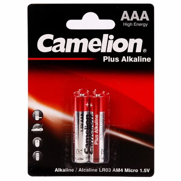 باتری دوتایی نیم قلمی Camelion Plus Alkaline LR6 1.5V AAA