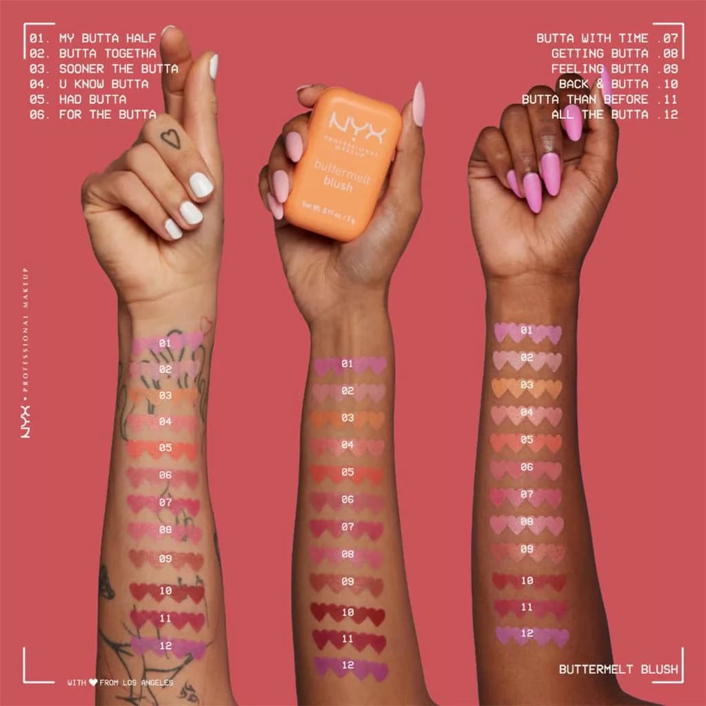 رژگونه پودری نیکس NYX مدل Buttermelt Blush رنگ 02 Butta Together — تصویر ۳