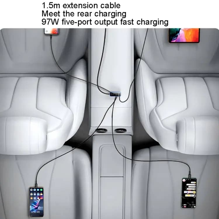 شارژر فندکی 97 وات یسیدو مدل YESIDO Y53 CAR CHARGER — تصویر ۳