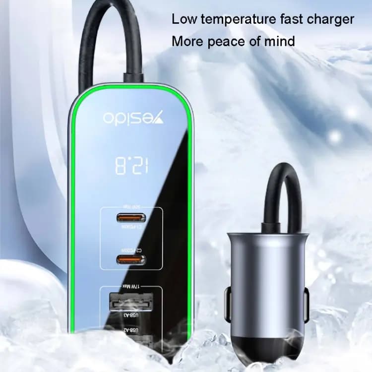 شارژر فندکی 97 وات یسیدو مدل YESIDO Y53 CAR CHARGER — تصویر ۶