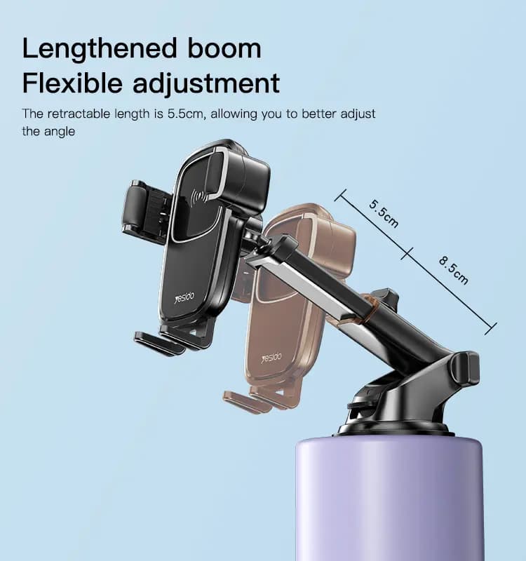 هولدر وایرلس شارژر یسیدو مدل YESIDO C187 WIRELESS CHARGER 15W — تصویر ۵