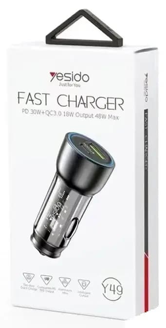 شارژر فندکی یسیدو مدل YESIDO Y49 SUPER FAST 18W — تصویر ۸