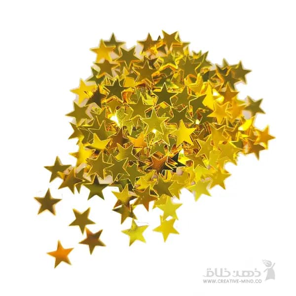 پولک ستاره طلایی براق