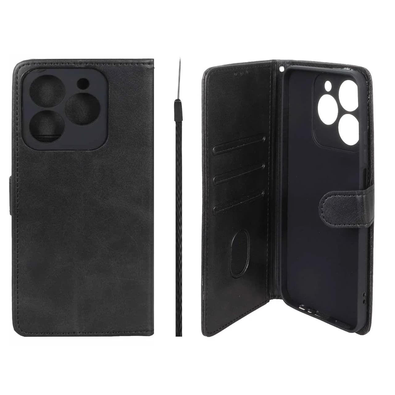 کیف موبایل مگنتی Crystal داخل مخمل Realme C61 — تصویر ۳