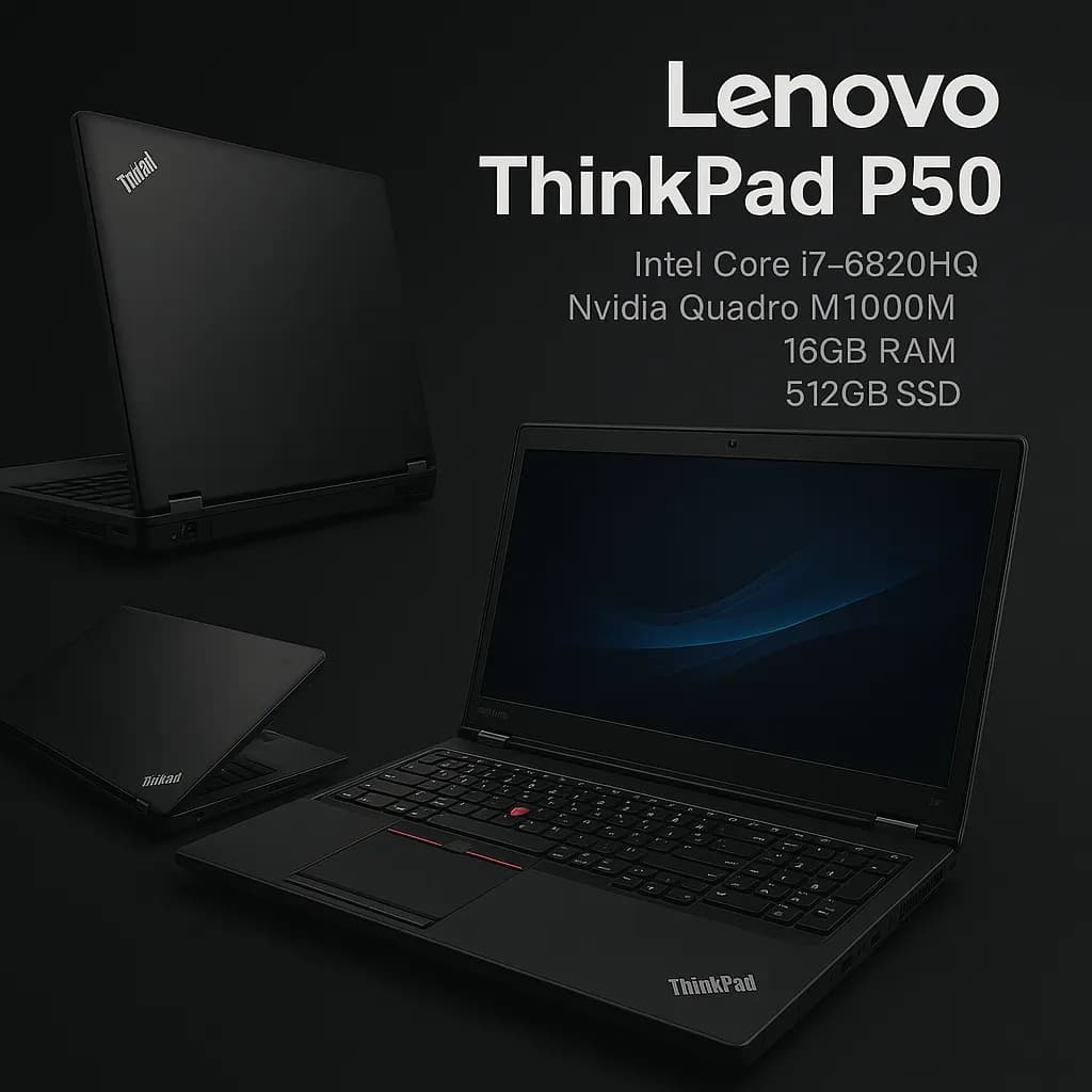 لپ تاپ لنوو ورک استیشن Lenovo ThinkPad P50 Core i7 6820HQ Nvidia Quadro M1000m — تصویر ۲