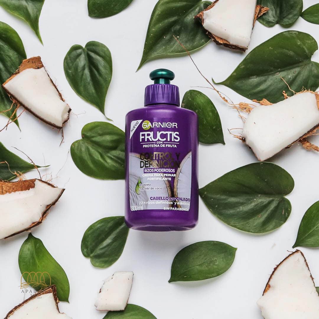 کرم تقویت موهای فر گارنیه مدل Fructis control y definicion حجم 300 میل — تصویر ۲