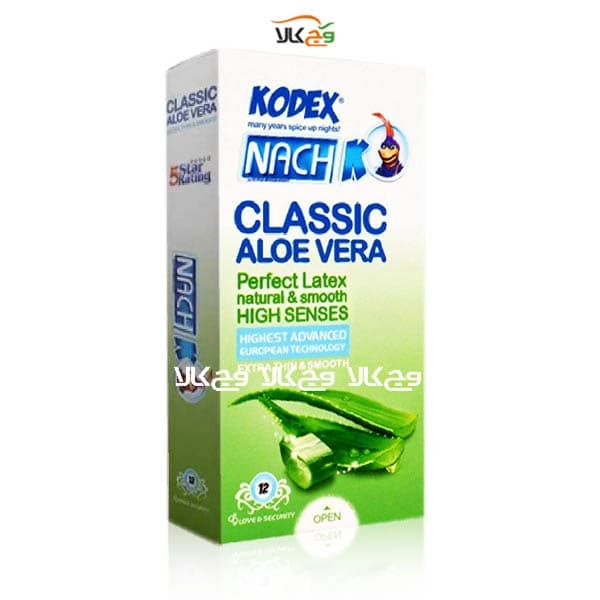 کاندوم کدکس Aloe vera کلاسیک – 12 عددی