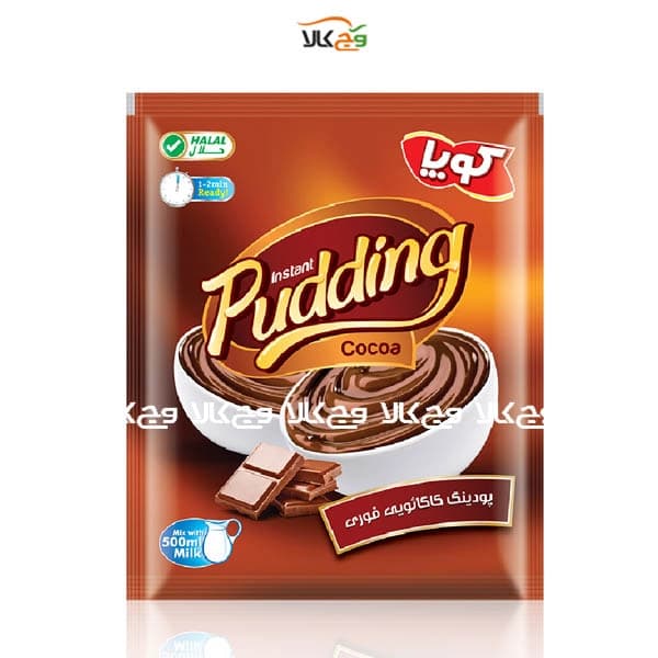 دسر گیاهی پودینگ شکلاتی بدون تخم مرغ و شیر خشک – 110 گرمی – کوپا