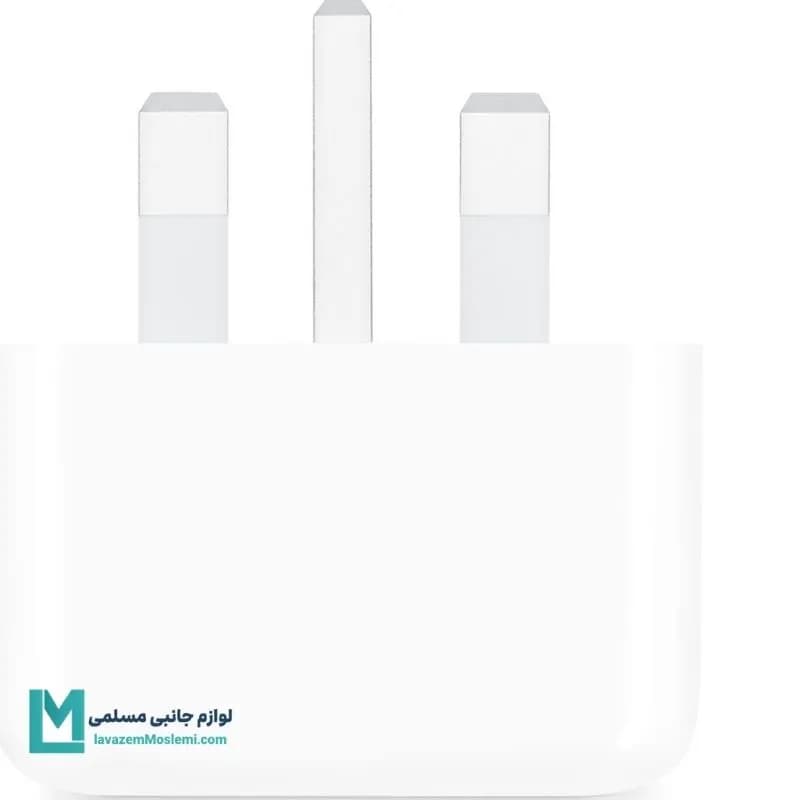 شارژر 20 وات اپل سه پین USB-C اصل چین 96 درصد کد CH1212 | لوازم جانبی مسلمی — تصویر ۲