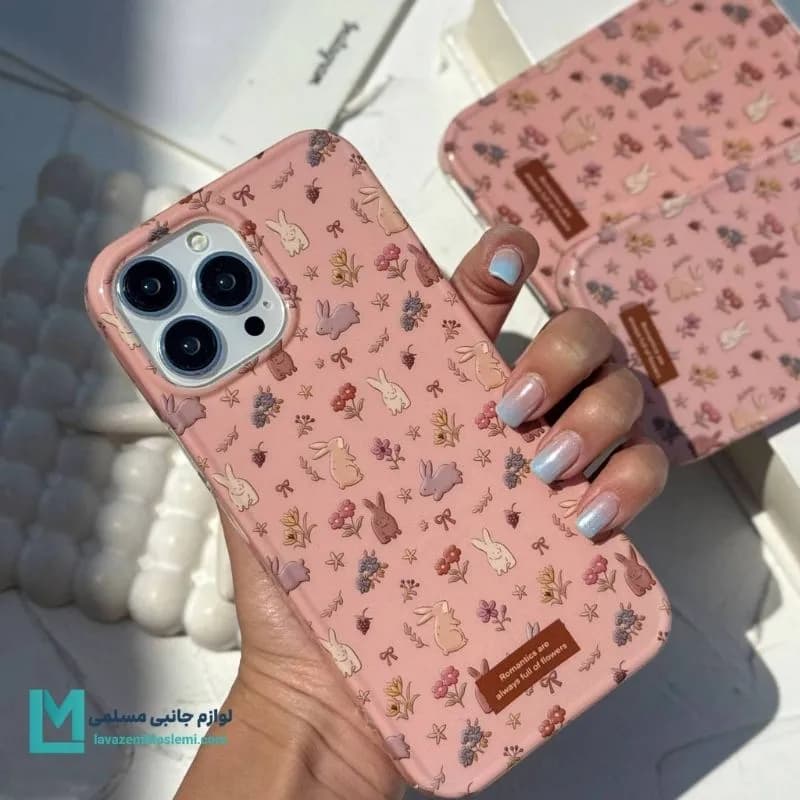 قاب دخترانه خرگوشی گلدار کد C3520 | لوازم جانبی مسلمی