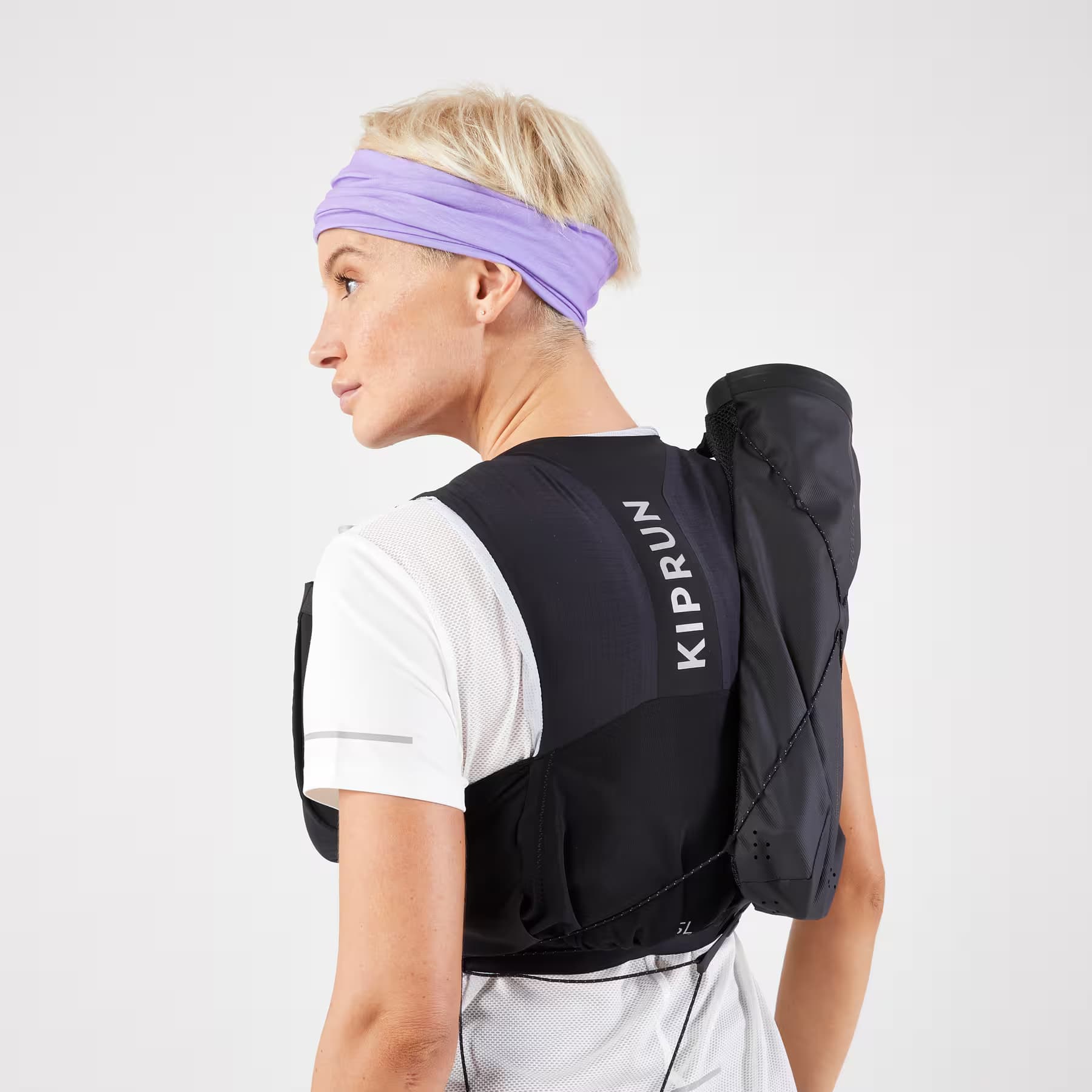دستمال سر کالنجی – باندانا دکتلون Kalenji Multi-Purpose Running Collar/Bandana – Lavender – KIPRUN — تصویر ۸