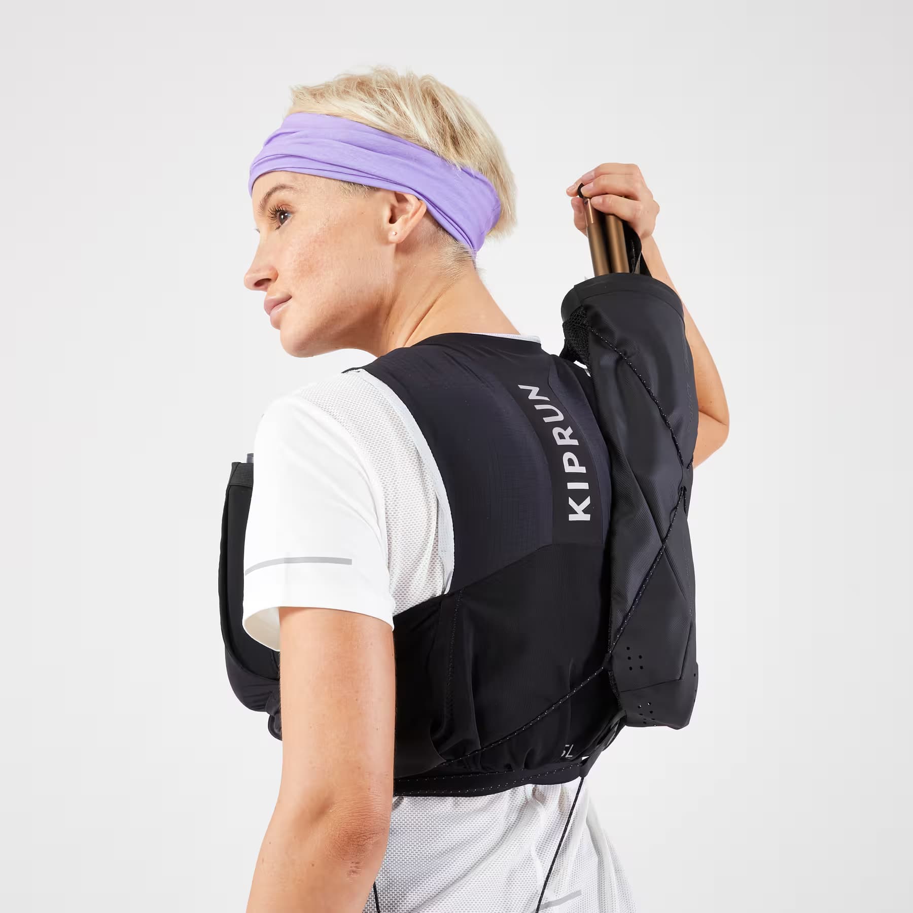 دستمال سر کالنجی – باندانا دکتلون Kalenji Multi-Purpose Running Collar/Bandana – Lavender – KIPRUN — تصویر ۷