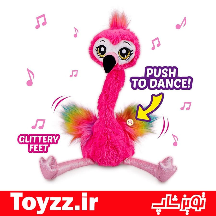 عروسک فلامینگوی رقصنده فرانکی مدل Pets Alive — تصویر ۶