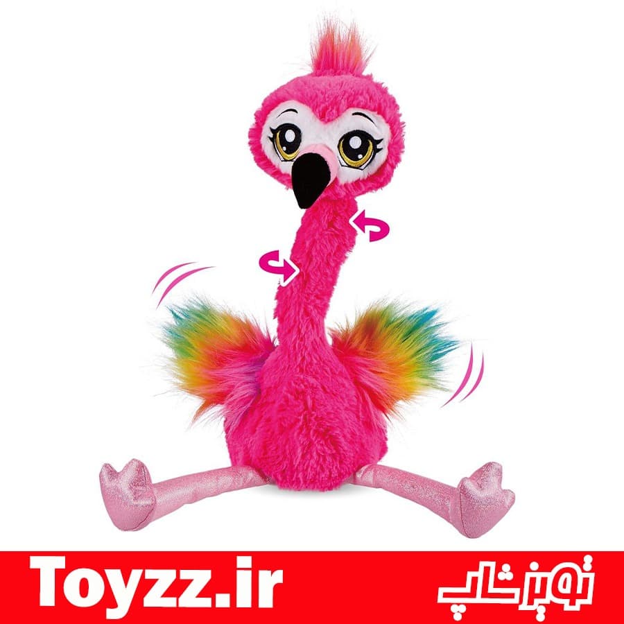 عروسک فلامینگوی رقصنده فرانکی مدل Pets Alive — تصویر ۴