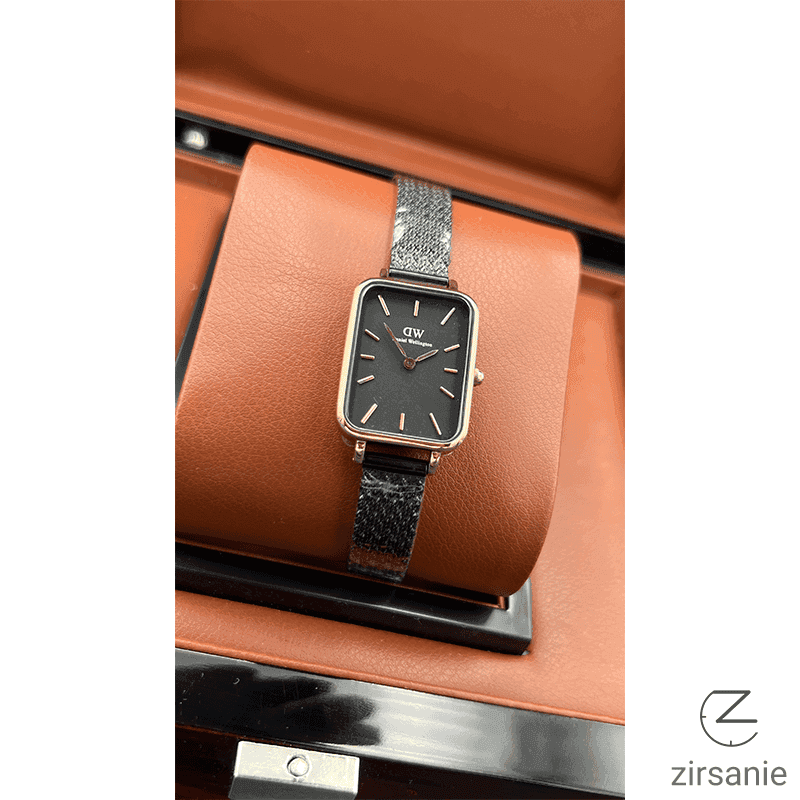 ساعت مچی زنانه دنیل ولینگتون Daniel Wellington Quadro Pressed Black Rosegold — تصویر ۳