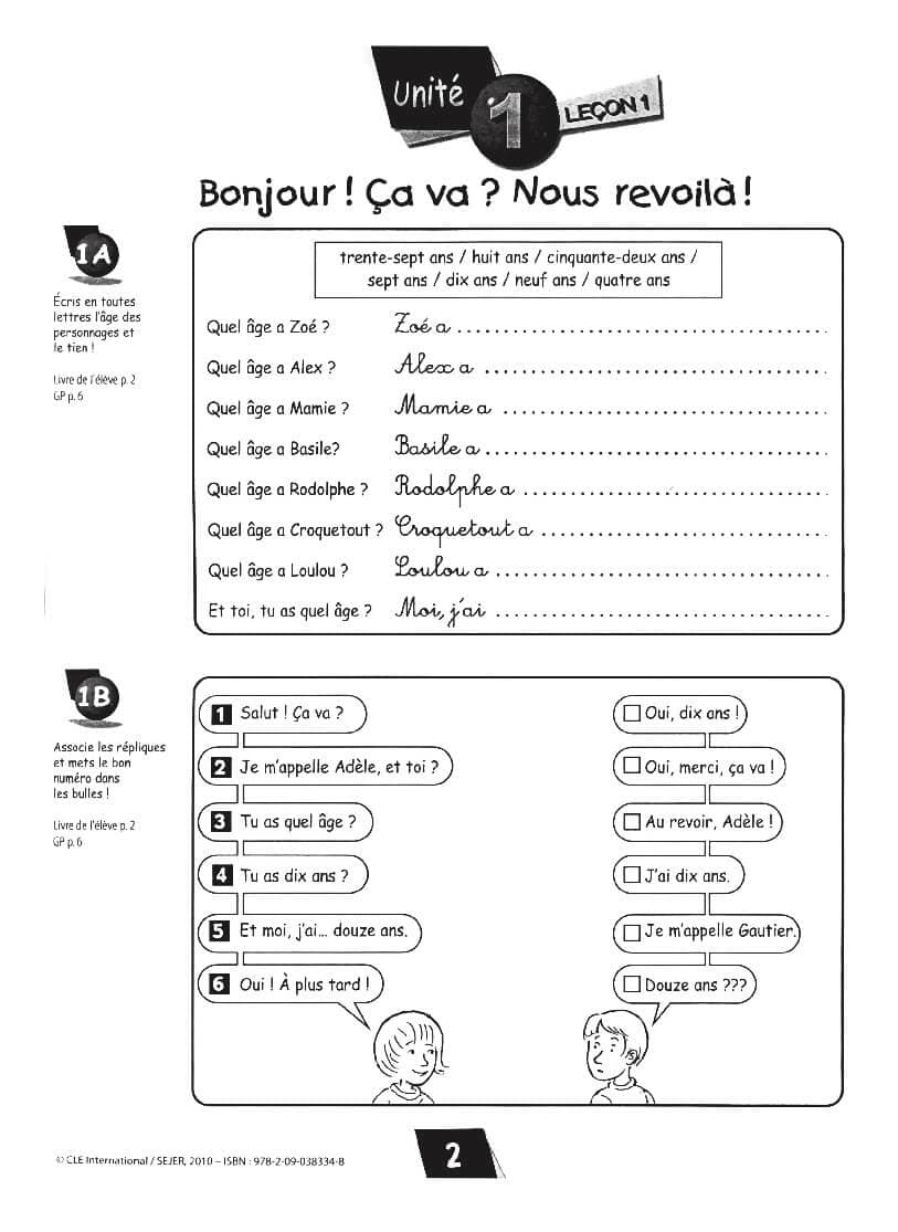کتاب فرانسه Alex et Zoe – Niveau 2 Livre + Cahier + Lecture — تصویر ۸